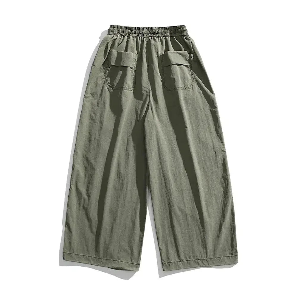 BLACKARMADA Unisex Baggy Paratrooper Pants – Lightweight Y2K Track Pants, Wide Leg