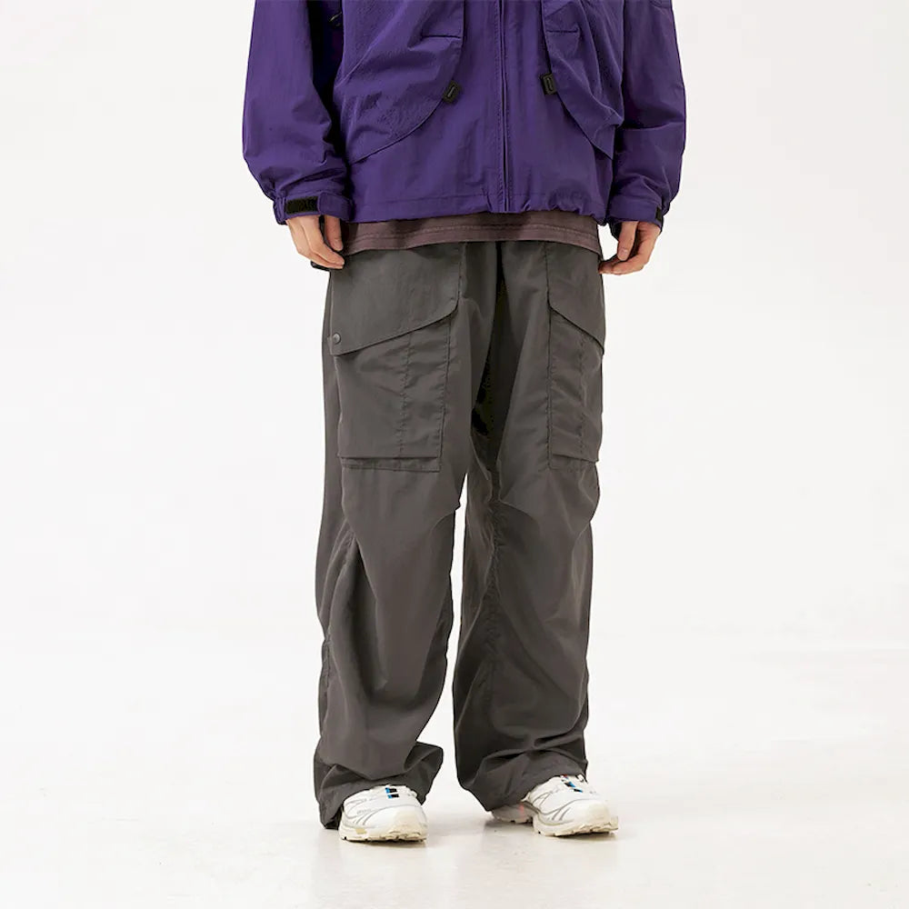 BLACKARMADA Parachute Cargo Pants – Quick Dry, Lightweight Joggers for Men & Women