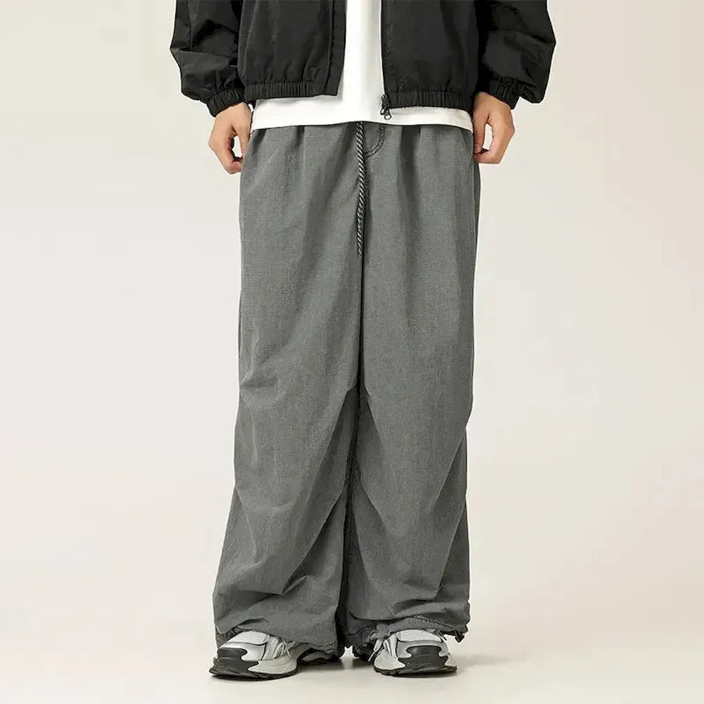 BLACKARMADA Unisex Baggy Paratrooper Pants – Lightweight Y2K Track Pants, Wide Leg