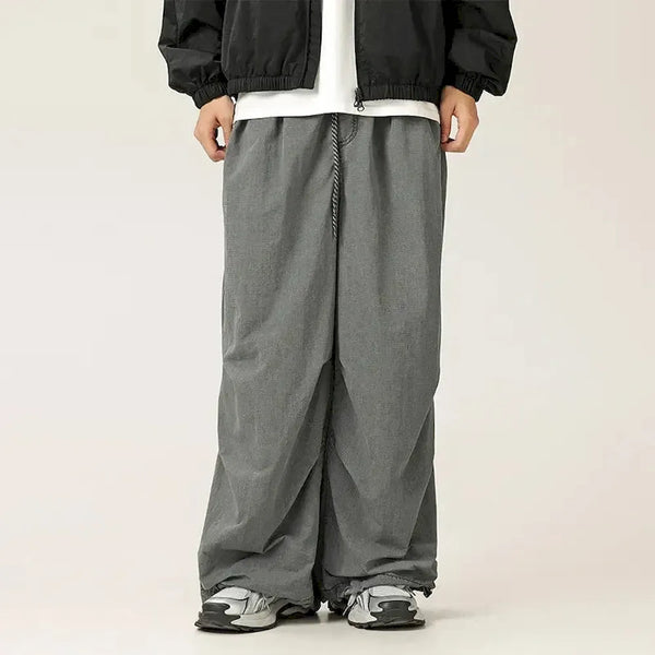 BLACKARMADA Unisex Baggy Paratrooper Pants – Lightweight Y2K Track Pants, Wide Leg
