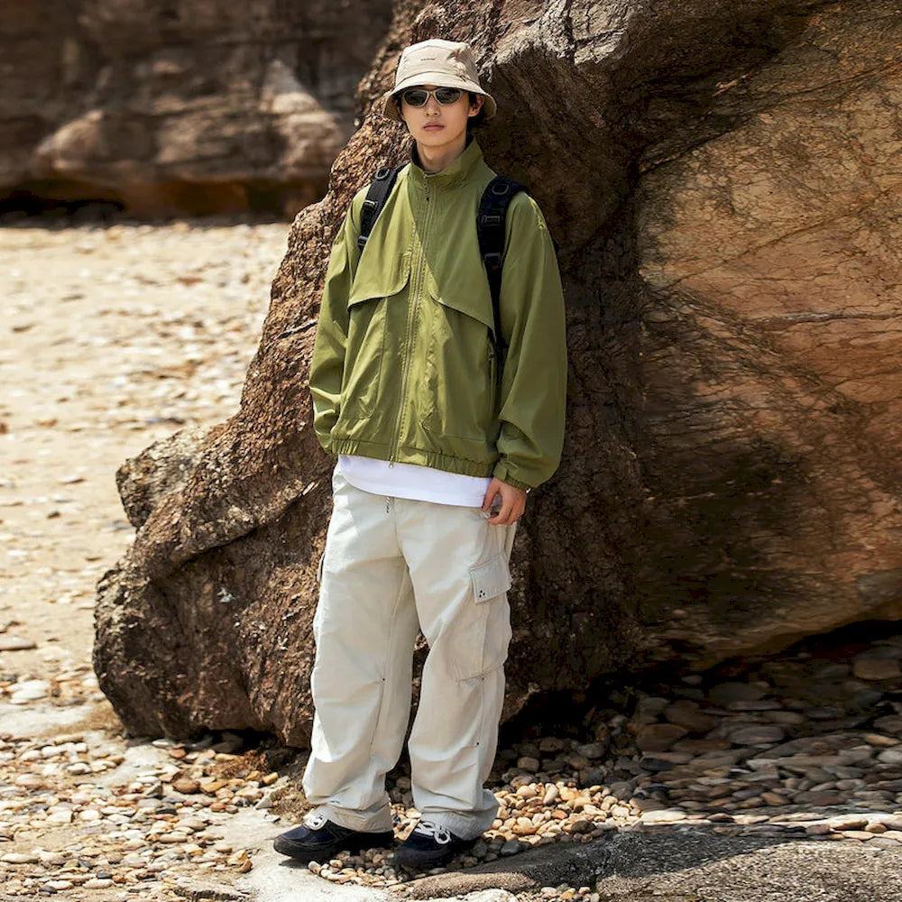 BLACKARMADA Unisex Baggy Parachute Cargo Pants – Lightweight, Wide Leg Work & Hiking