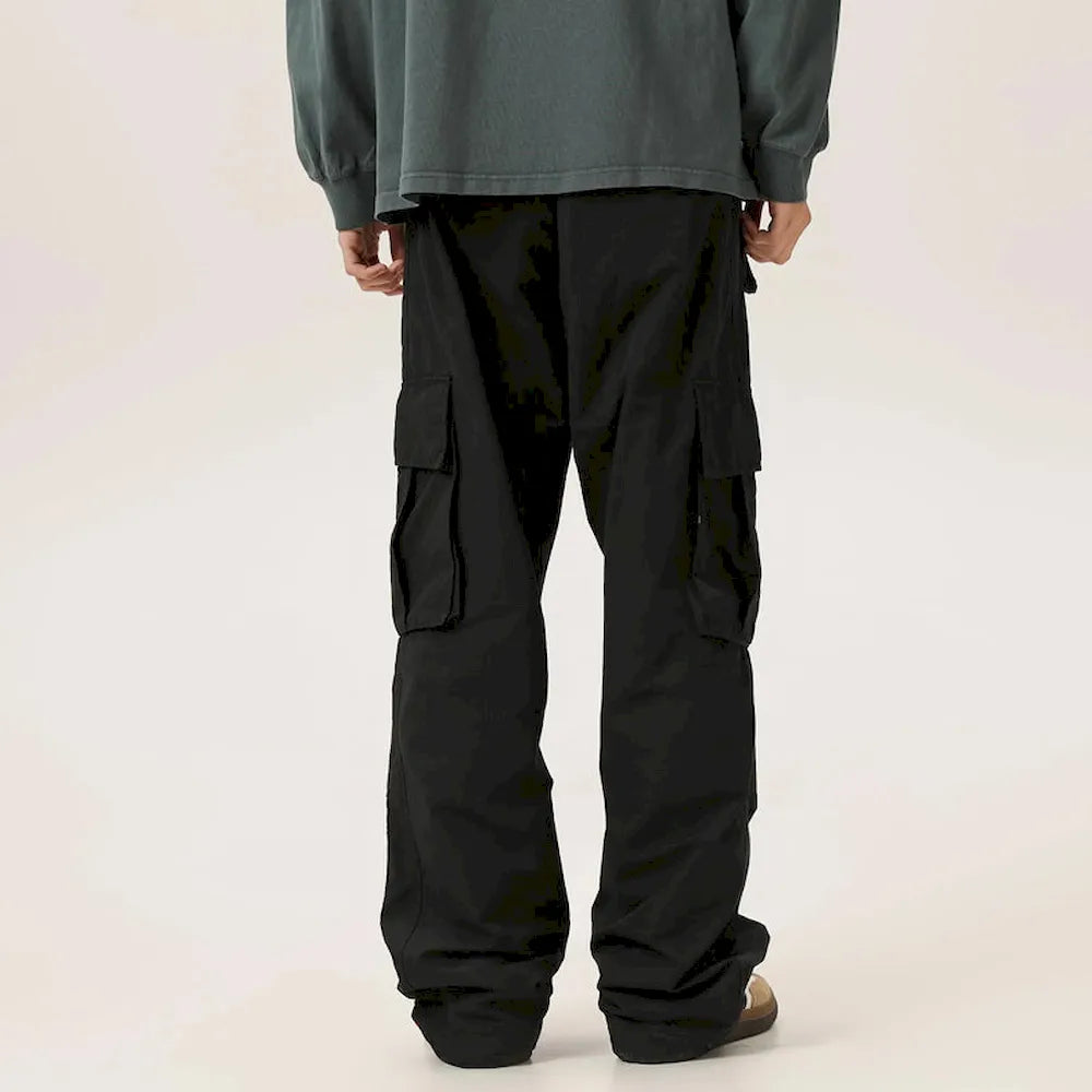 BLACKARMADA Unisex Baggy Parachute Cargo Pants – Lightweight, Wide Leg Work & Hiking