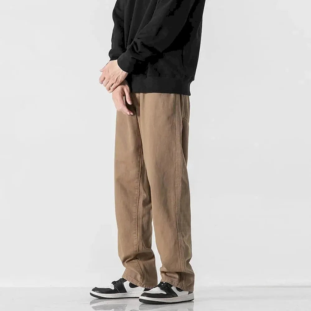 BLACKARMADA Men & Women Vintage Washed Cotton Work Pants – Slim Fit, Unisex