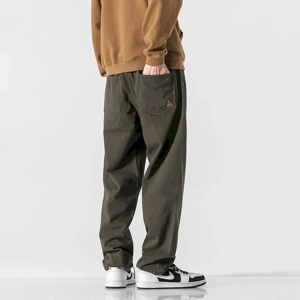 BLACKARMADA Men & Women Vintage Washed Cotton Work Pants – Slim Fit, Unisex