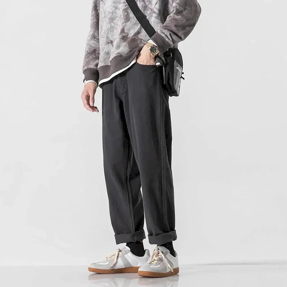 BLACKARMADA Men & Women Vintage Washed Cotton Work Pants – Slim Fit, Unisex