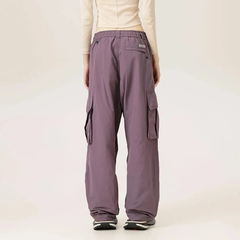 BLACKARMADA Unisex Baggy Parachute Cargo Pants – Lightweight, Wide Leg Work & Hiking