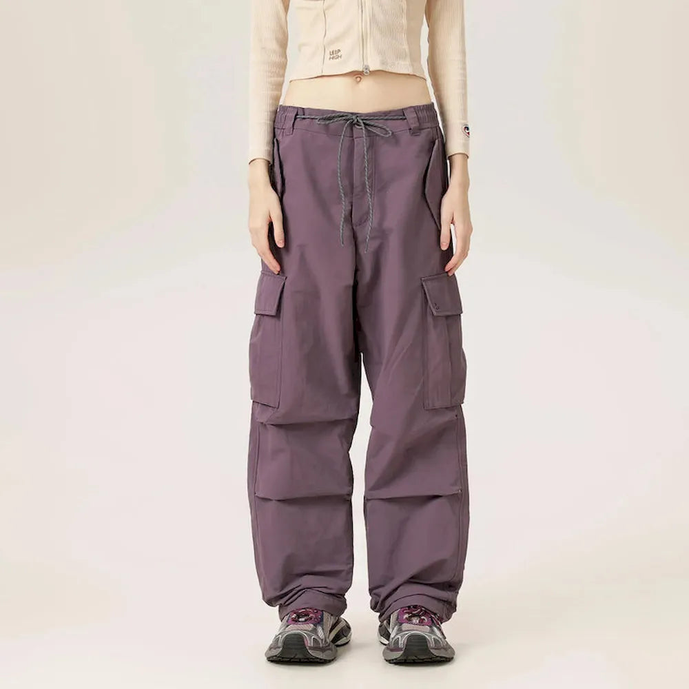 BLACKARMADA Unisex Baggy Parachute Cargo Pants – Lightweight, Wide Leg Work & Hiking