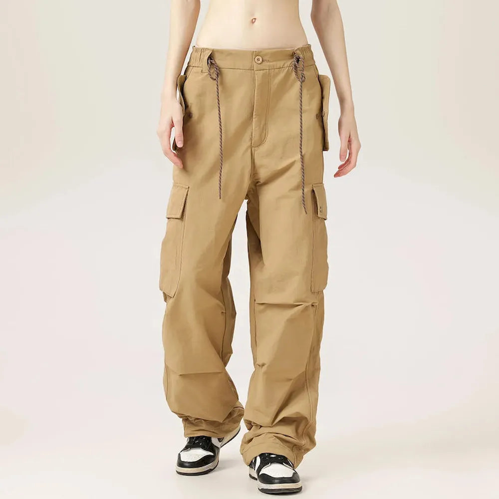 BLACKARMADA Unisex Baggy Parachute Cargo Pants – Lightweight, Wide Leg Work & Hiking