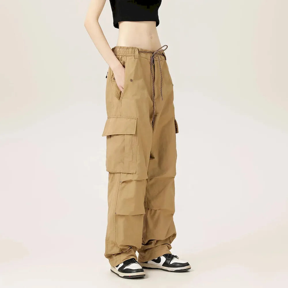 BLACKARMADA Unisex Baggy Parachute Cargo Pants – Lightweight, Wide Leg Work & Hiking