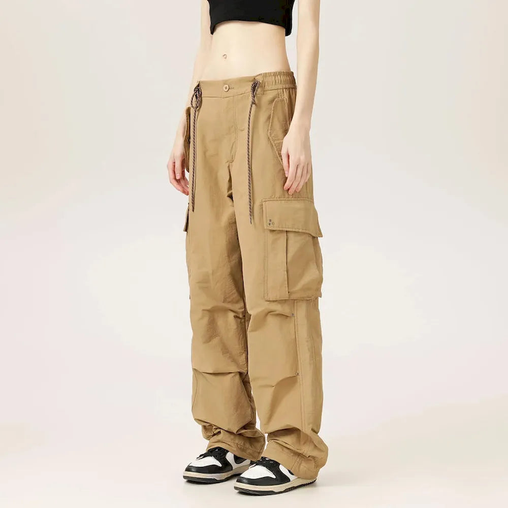 BLACKARMADA Unisex Baggy Parachute Cargo Pants – Lightweight, Wide Leg Work & Hiking