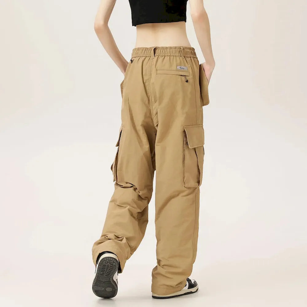 BLACKARMADA Unisex Baggy Parachute Cargo Pants – Lightweight, Wide Leg Work & Hiking