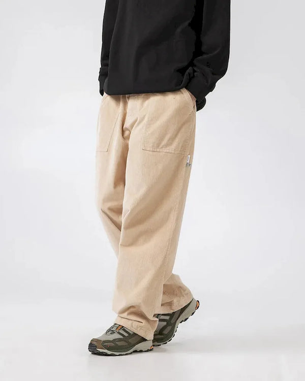 BLACKARMADA Men's Corduroy Work Pants | Retro Washed Relaxed Fit Cotton Spandex