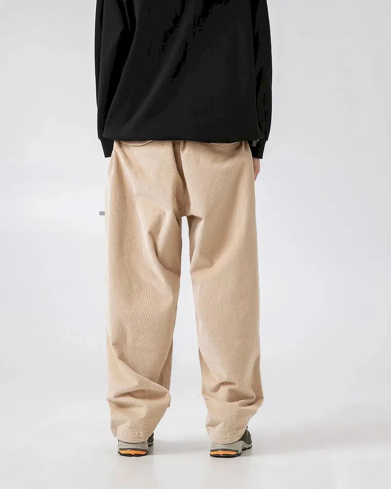BLACKARMADA Men's Corduroy Work Pants | Retro Washed Relaxed Fit Cotton Spandex