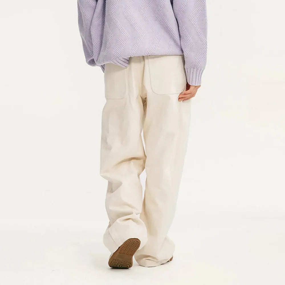 BLACKARMADA Unisex Wide Leg Cargo Pants | 100% Cotton Baggy Work Trousers for Men & Women