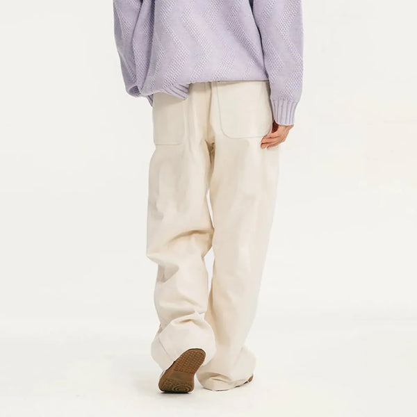 BLACKARMADA Unisex Wide Leg Cargo Pants | 100% Cotton Baggy Work Trousers for Men & Women
