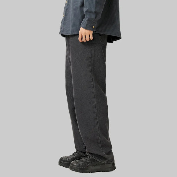 BLACKARMADA Unisex Vintage Washed Heavy Cotton Carpenter Cargo Pants ¨C Baggy Straight-Leg Workwear