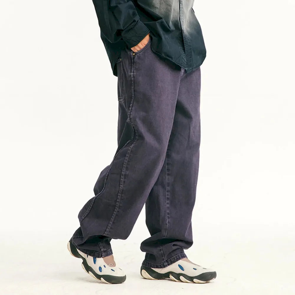 BLACKARMADA Unisex Wide Leg Cargo Pants | 100% Cotton Baggy Work Trousers for Men & Women