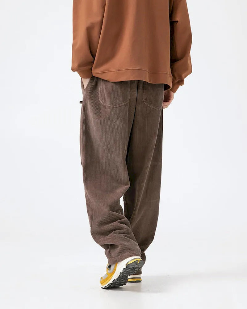 BLACKARMADA Unisex Oversized Corduroy Pants | Adjustable Waist & Cuffs, Retro Style
