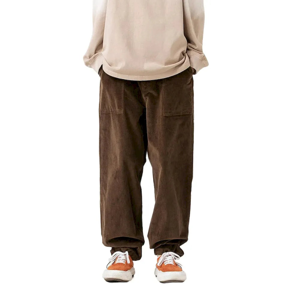 BLACKARMADA Men's Corduroy Work Pants | Retro Washed Relaxed Fit Cotton Spandex