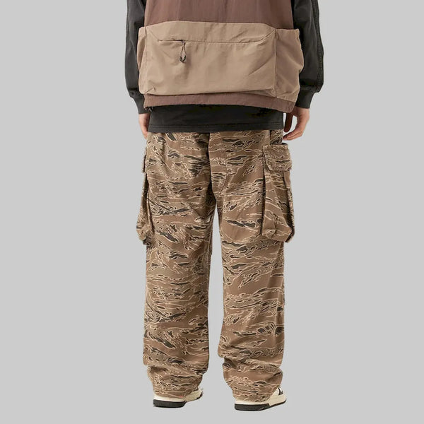 BLACKARMADA Vintage Camo Cargo Pants for Men | 100% Cotton Tactical Work Pants