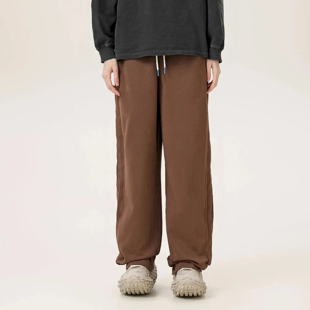 BLACKARMADA Washed Heavyweight Knit Pants - 100% Cotton Baggy Drawstring Sweatpants