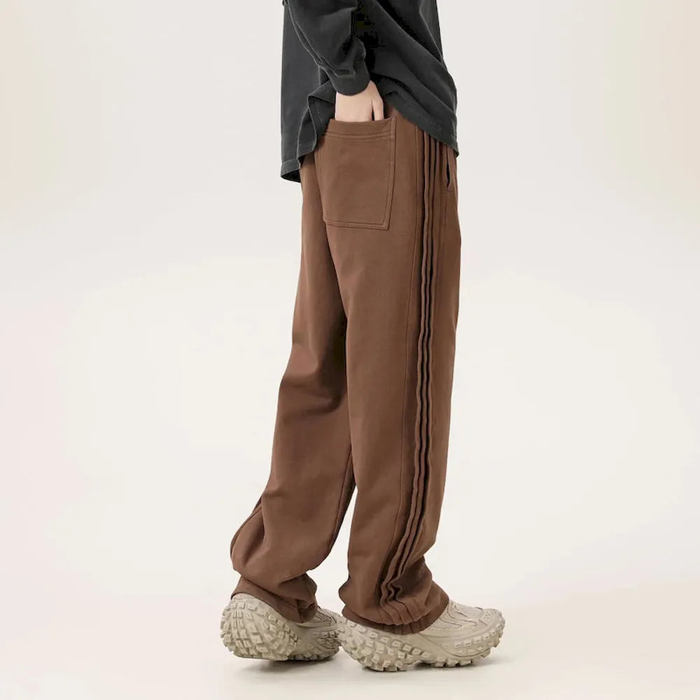 BLACKARMADA Washed Heavyweight Knit Pants - 100% Cotton Baggy Drawstring Sweatpants