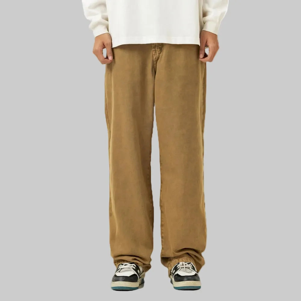BLACKARMADA Unisex Vintage Washed Heavy Cotton Carpenter Cargo Pants ¨C Baggy Straight-Leg Workwear