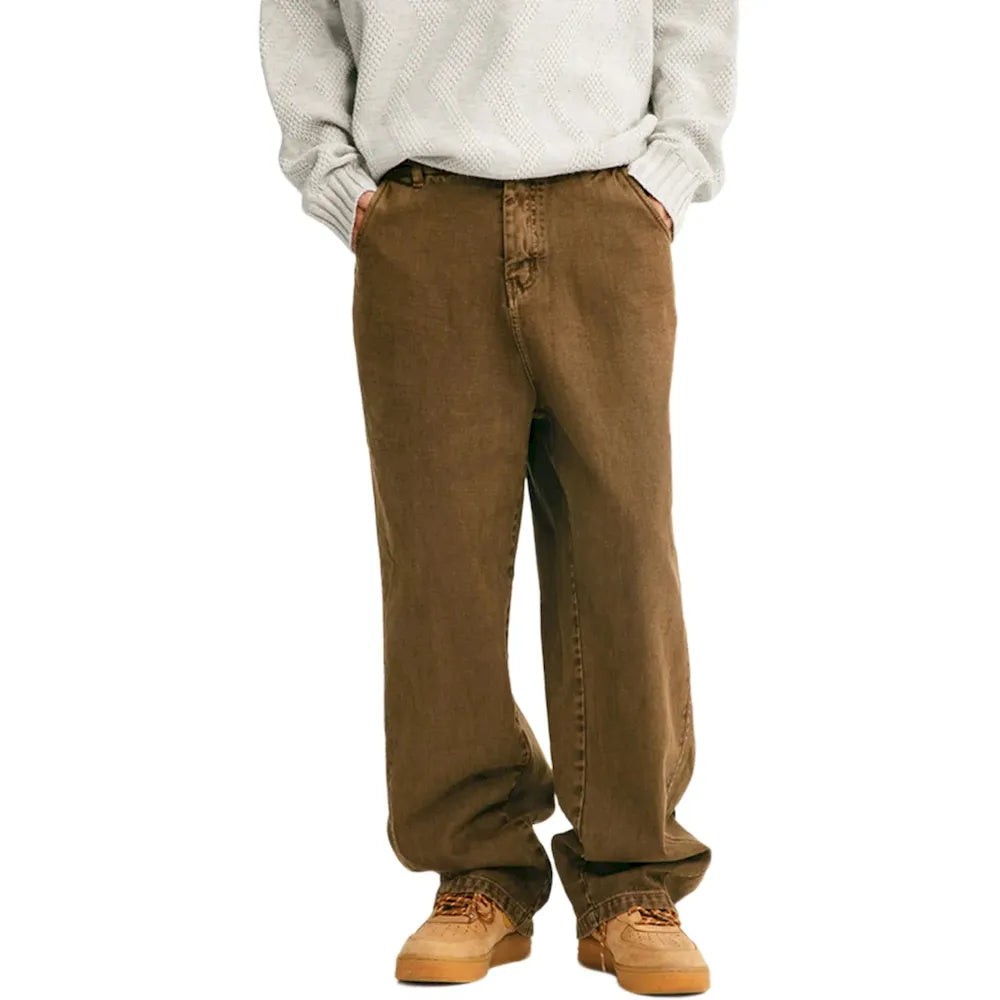 BLACKARMADA Unisex Wide Leg Cargo Pants | 100% Cotton Baggy Work Trousers for Men & Women