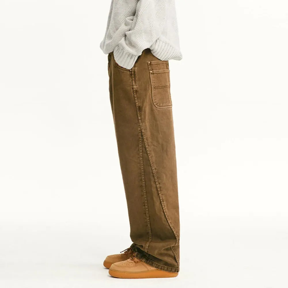 BLACKARMADA Unisex Wide Leg Cargo Pants | 100% Cotton Baggy Work Trousers for Men & Women