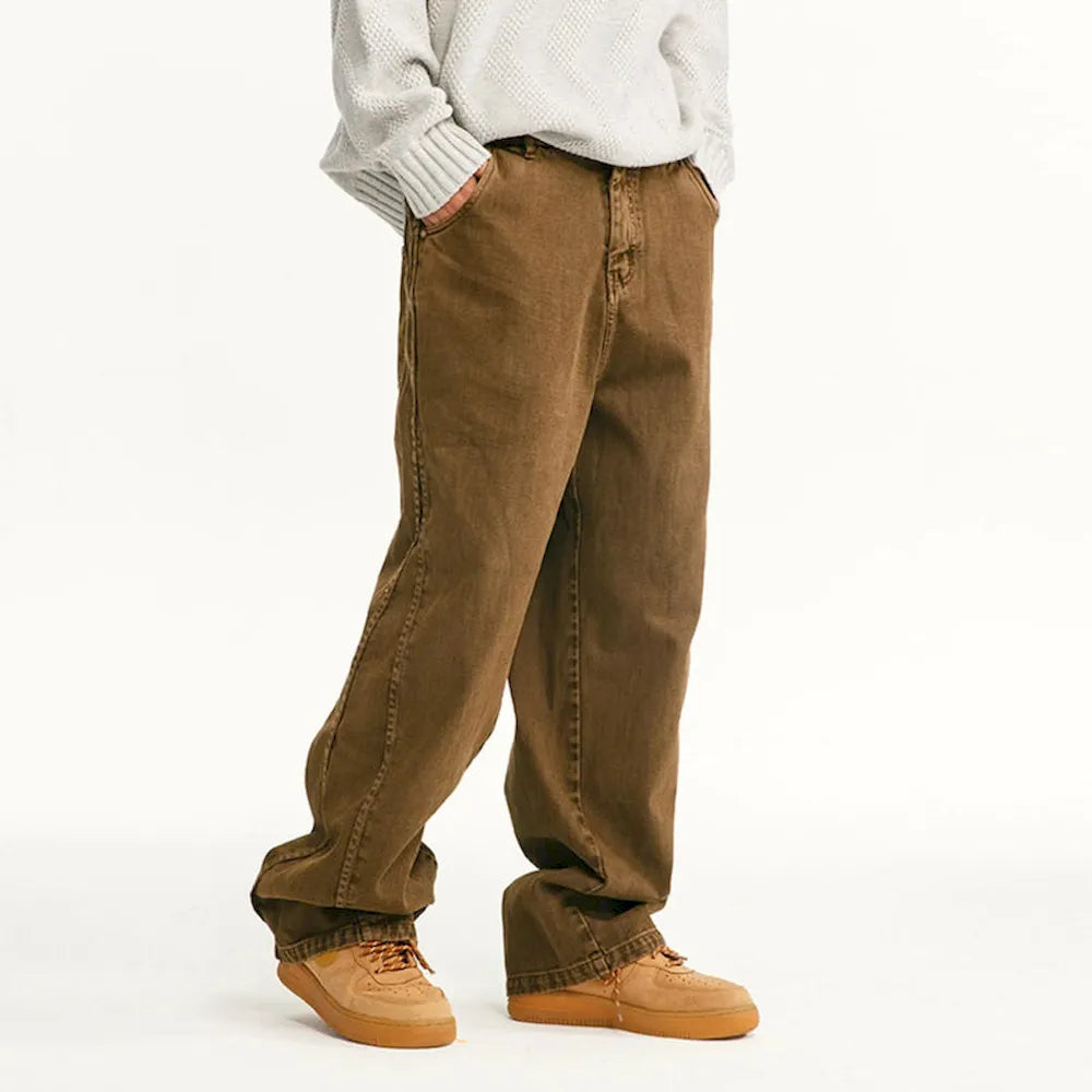 BLACKARMADA Unisex Wide Leg Cargo Pants | 100% Cotton Baggy Work Trousers for Men & Women