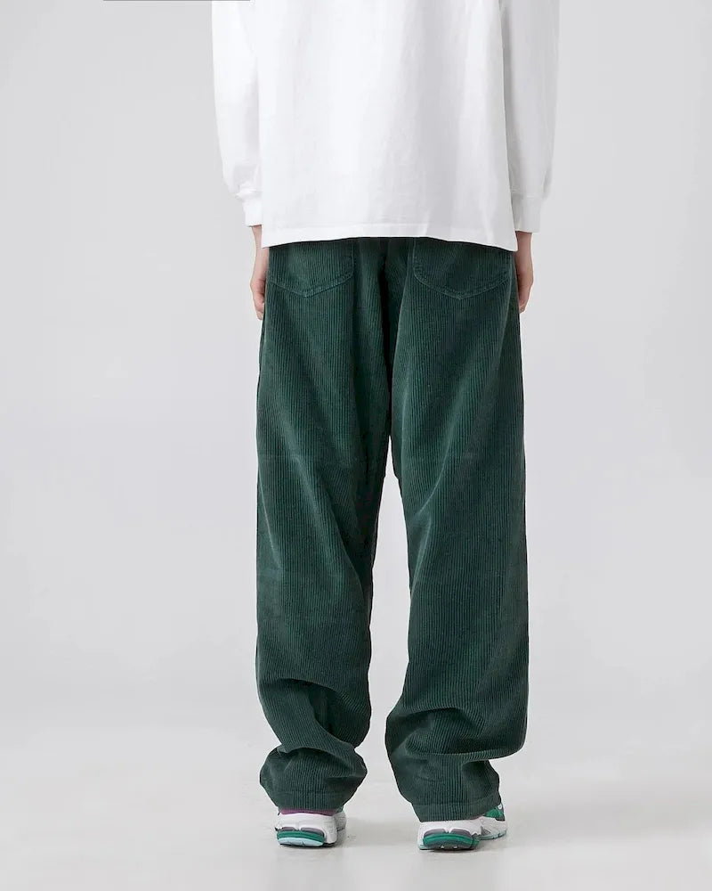 BLACKARMADA Unisex Oversized Corduroy Pants | Adjustable Waist & Cuffs, Retro Style