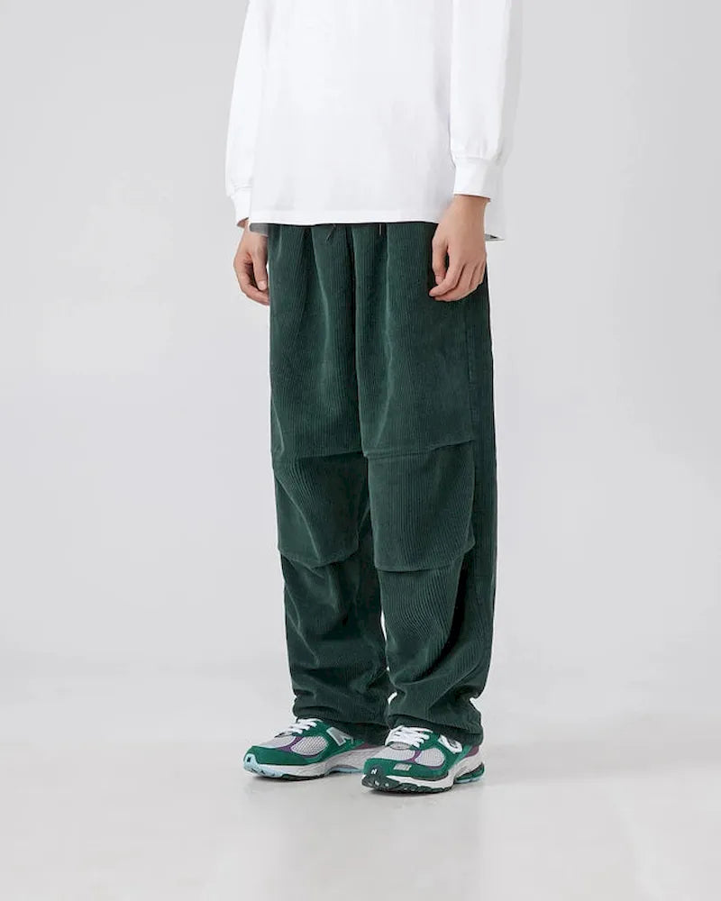 BLACKARMADA Unisex Oversized Corduroy Pants | Adjustable Waist & Cuffs, Retro Style
