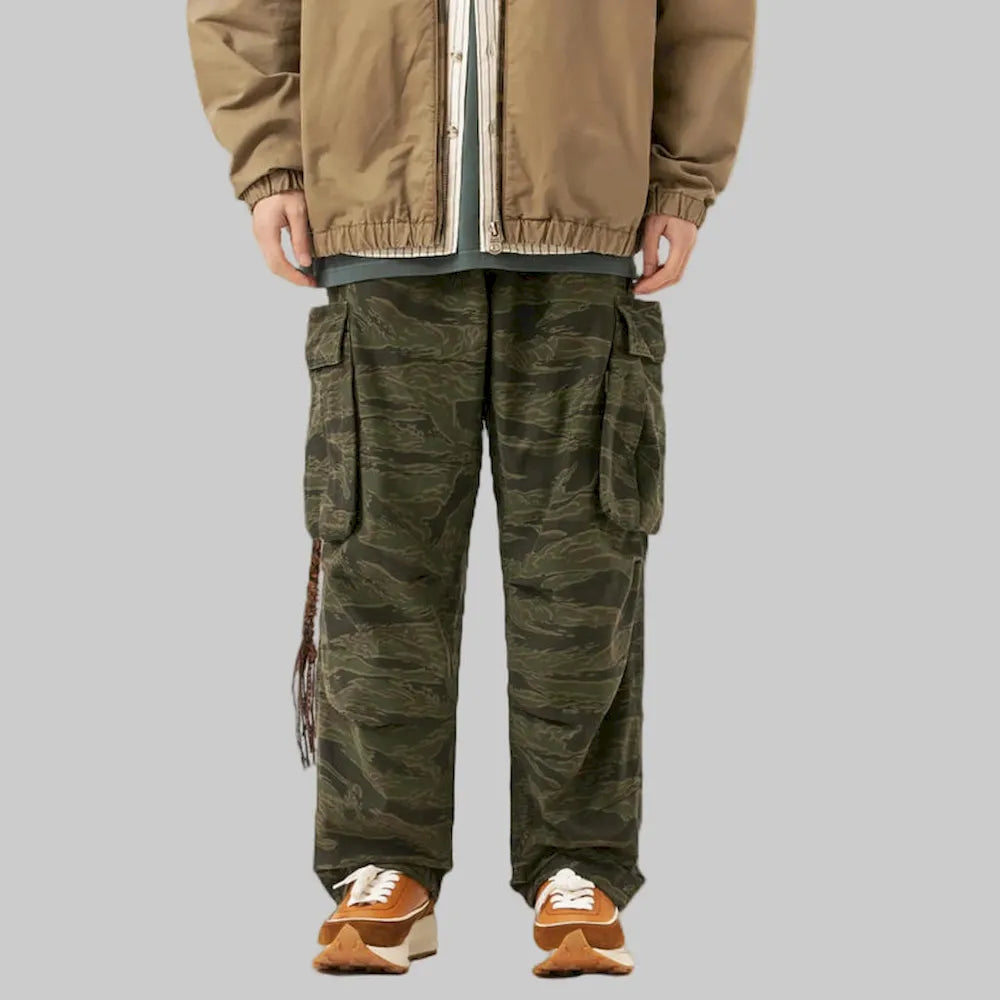 BLACKARMADA Vintage Camo Cargo Pants for Men | 100% Cotton Tactical Work Pants
