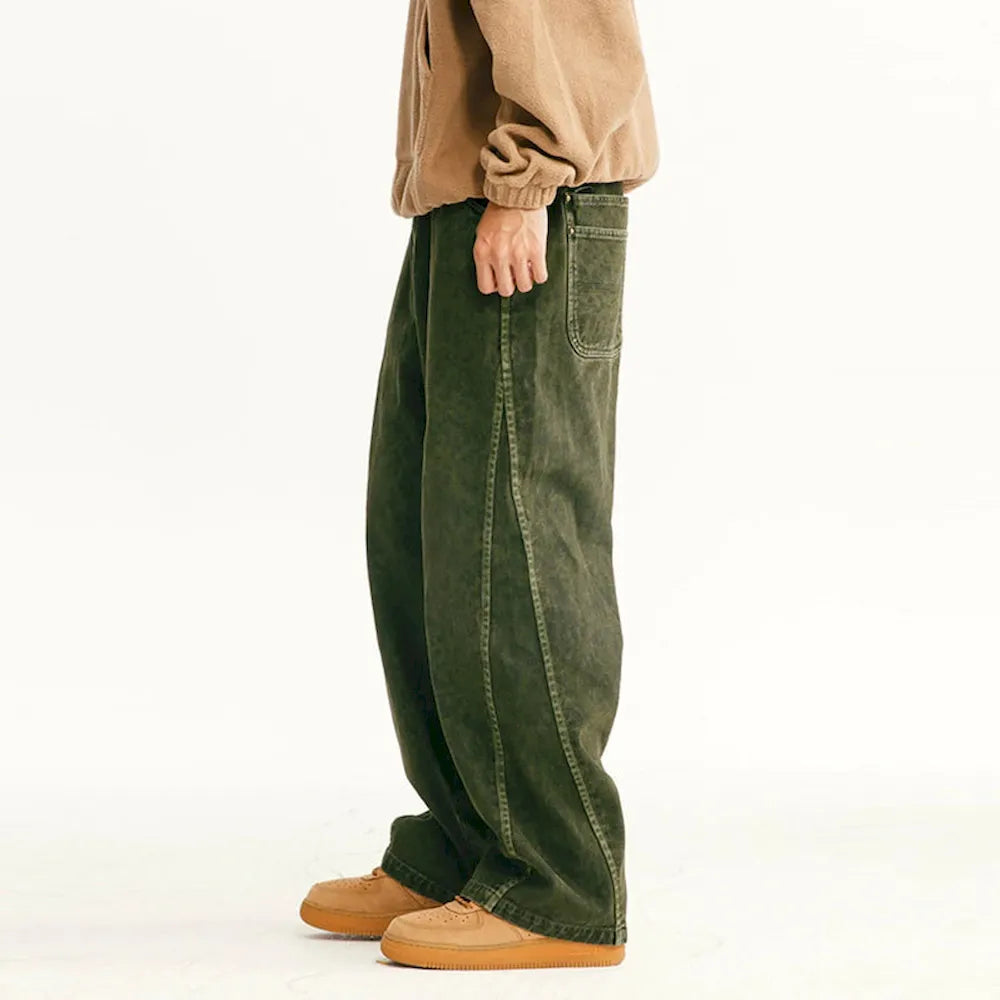 BLACKARMADA Unisex Wide Leg Cargo Pants | 100% Cotton Baggy Work Trousers for Men & Women