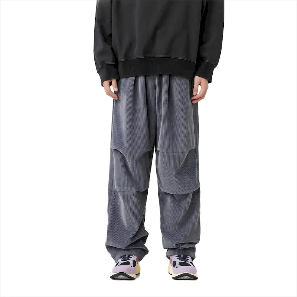 BLACKARMADA Unisex Oversized Corduroy Pants | Adjustable Waist & Cuffs, Retro Style