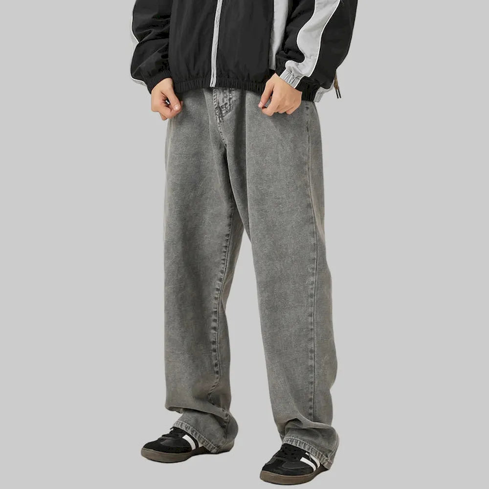 BLACKARMADA Unisex Vintage Washed Heavy Cotton Carpenter Cargo Pants ¨C Baggy Straight-Leg Workwear