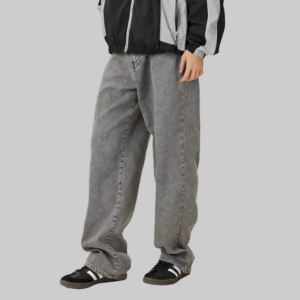 BLACKARMADA Unisex Vintage Washed Heavy Cotton Carpenter Cargo Pants ¨C Baggy Straight-Leg Workwear