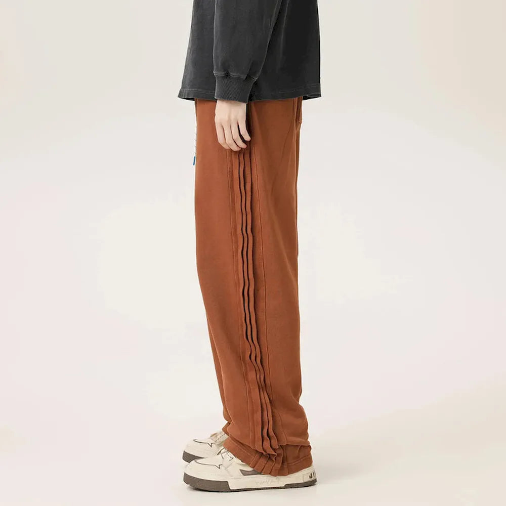 BLACKARMADA Washed Heavyweight Knit Pants - 100% Cotton Baggy Drawstring Sweatpants