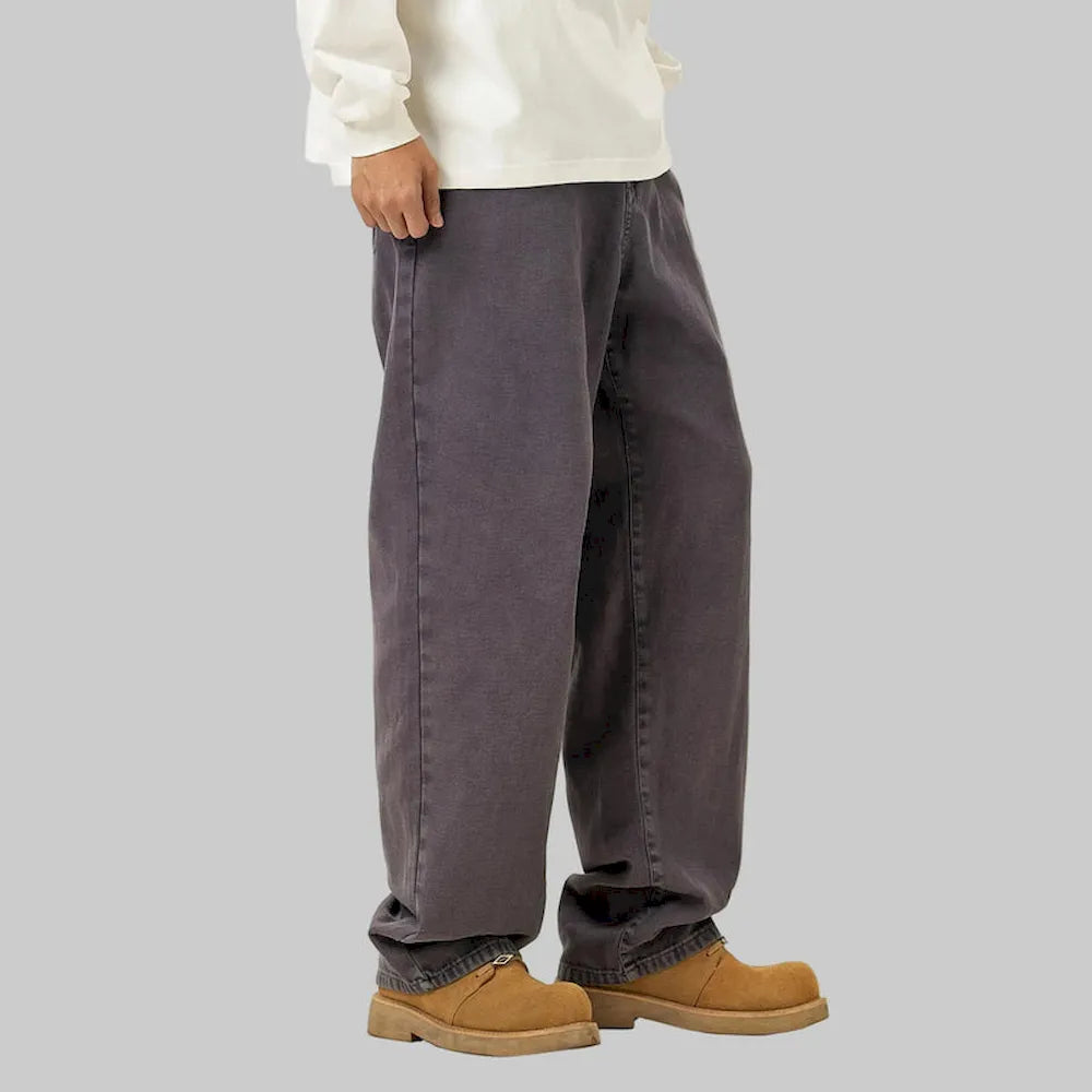 BLACKARMADA Unisex Vintage Washed Heavy Cotton Carpenter Cargo Pants ¨C Baggy Straight-Leg Workwear