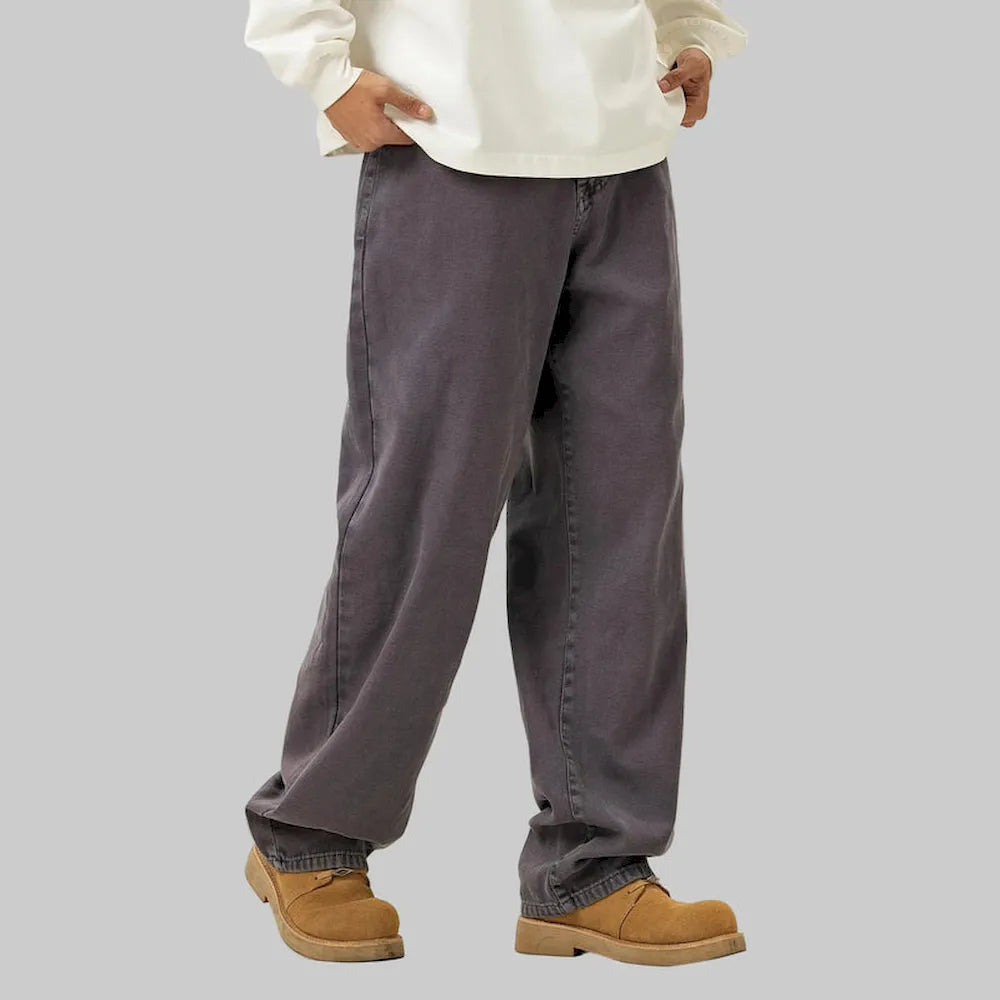 BLACKARMADA Unisex Vintage Washed Heavy Cotton Carpenter Cargo Pants ¨C Baggy Straight-Leg Workwear