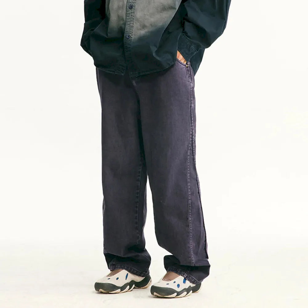 BLACKARMADA Unisex Wide Leg Cargo Pants | 100% Cotton Baggy Work Trousers for Men & Women