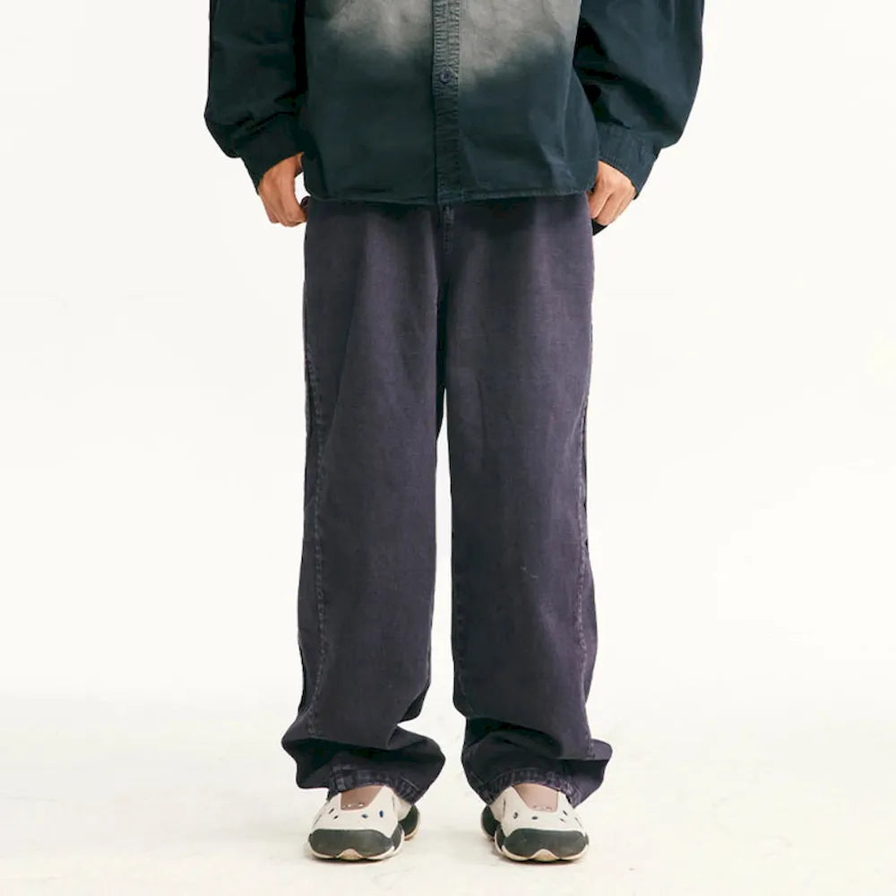 BLACKARMADA Unisex Wide Leg Cargo Pants | 100% Cotton Baggy Work Trousers for Men & Women