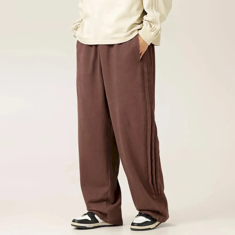 BLACKARMADA Washed Heavyweight Knit Pants - 100% Cotton Baggy Drawstring Sweatpants