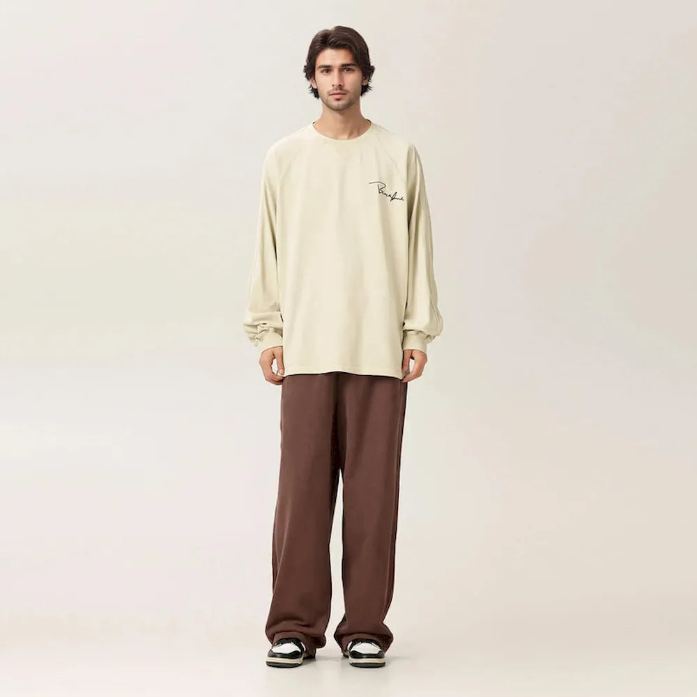 BLACKARMADA Washed Heavyweight Knit Pants - 100% Cotton Baggy Drawstring Sweatpants