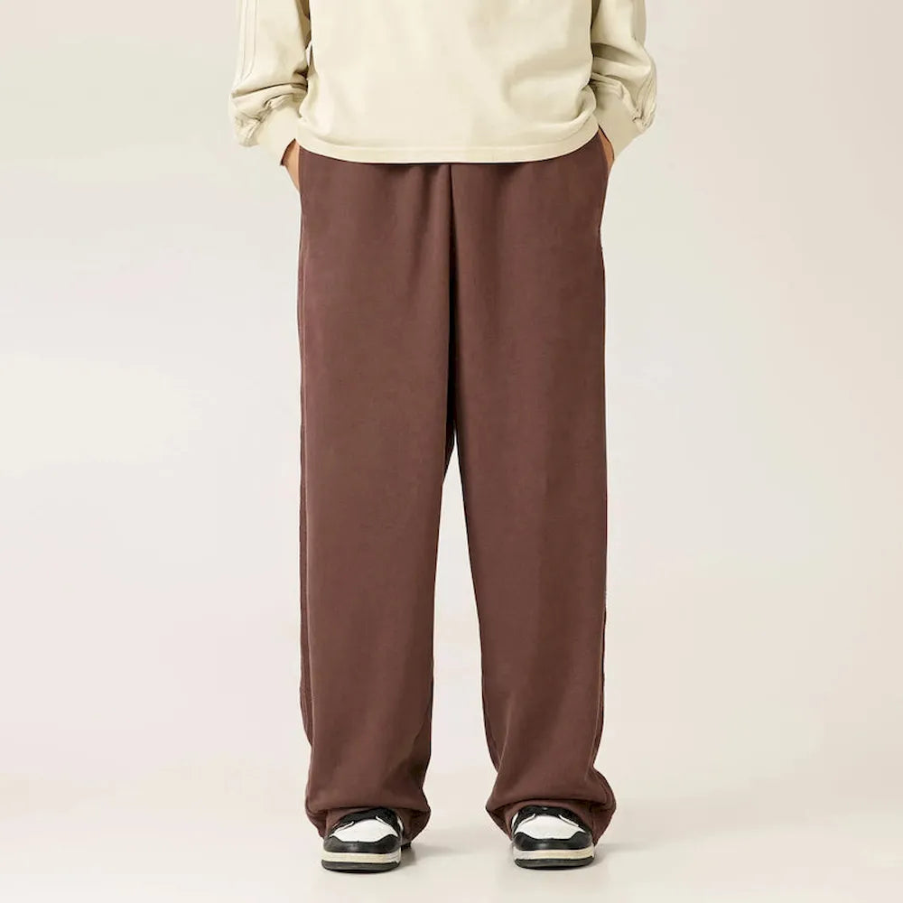 BLACKARMADA Washed Heavyweight Knit Pants - 100% Cotton Baggy Drawstring Sweatpants