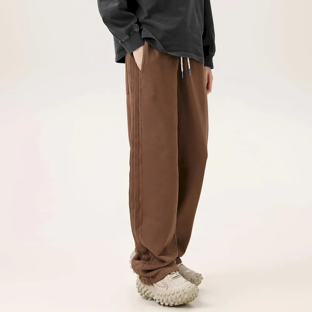 BLACKARMADA Washed Heavyweight Knit Pants - 100% Cotton Baggy Drawstring Sweatpants