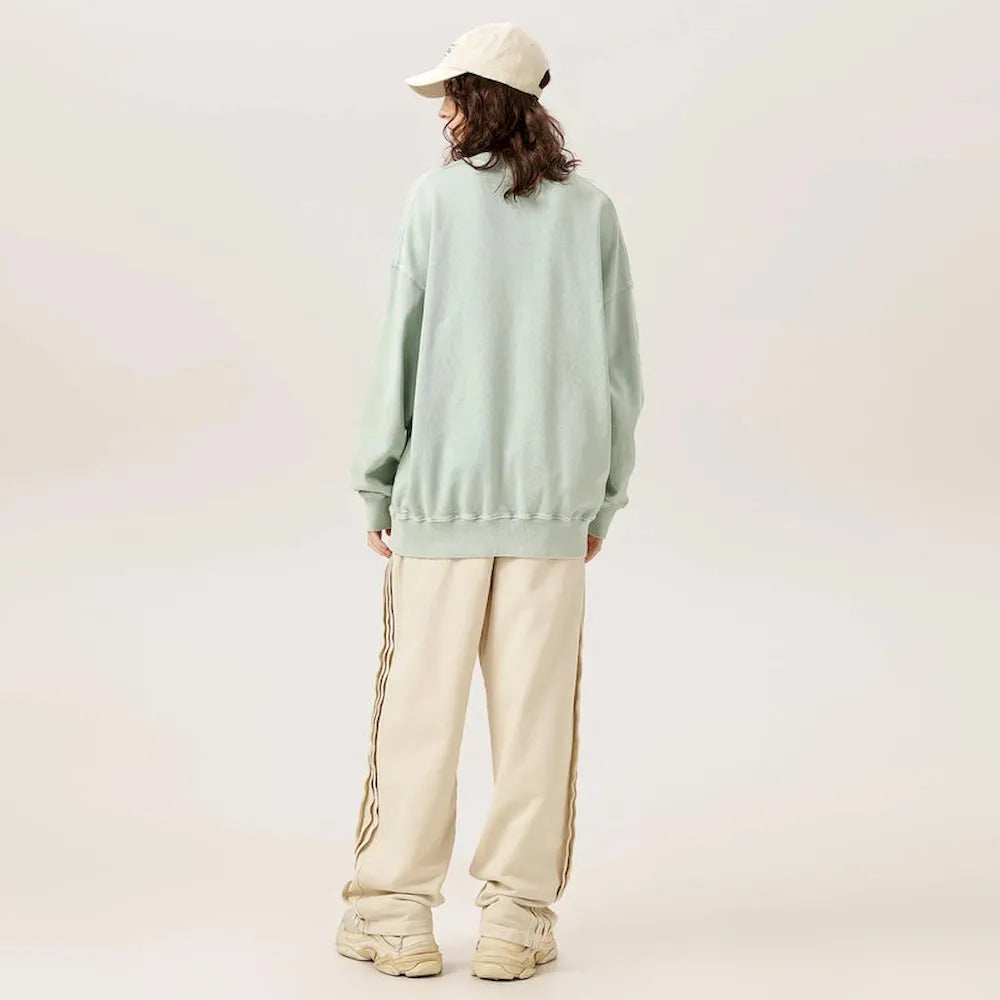 BLACKARMADA Washed Heavyweight Knit Pants - 100% Cotton Baggy Drawstring Sweatpants