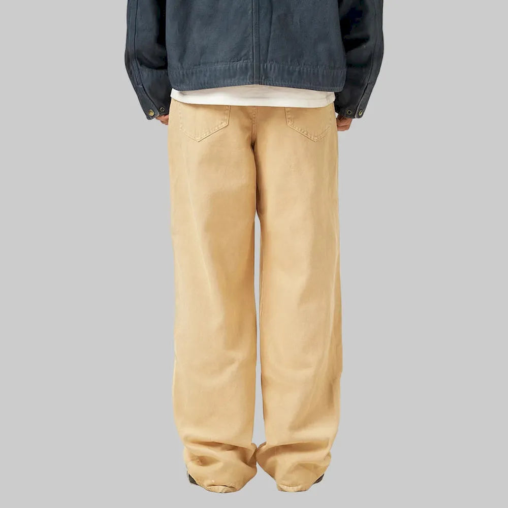 BLACKARMADA Unisex Vintage Washed Heavy Cotton Carpenter Cargo Pants ¨C Baggy Straight-Leg Workwear