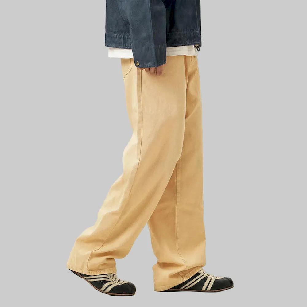 BLACKARMADA Unisex Vintage Washed Heavy Cotton Carpenter Cargo Pants ¨C Baggy Straight-Leg Workwear