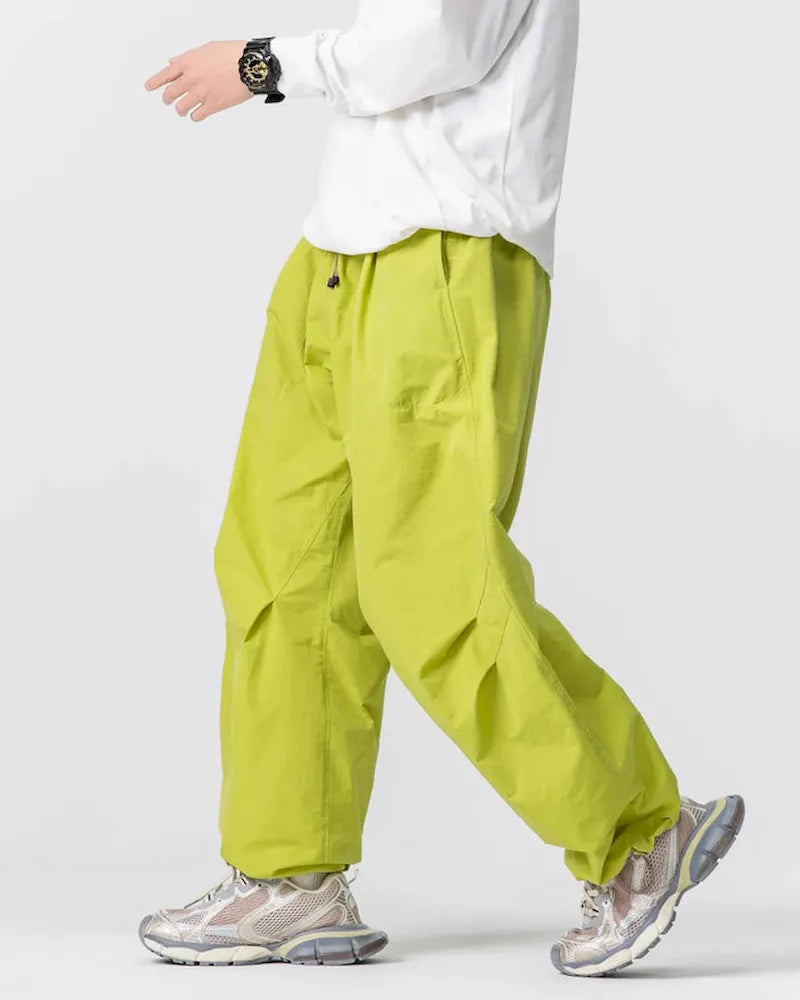 BLACKARMADA Unisex Lightweight Waterproof Baggy Hiking Pants,Parachute Work Pants,Wide Leg Summer Sweatpants,Fishing Trousers